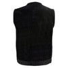 Biker's Edge DM1937 Men's Black Snap Front Denim Club Style Motorcycle Biker Rider Vest