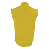Milwaukee Leather DM4008 Men's Yellow Lightweight Denim Shirt with with Frayed Cut Off Sleeveless Look