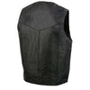 Event Leather EL1310GO Men's Classic Western Style Snap Button Black Motorcycle Riders Leather Vest