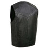 Event Leather EL1310GO Men's Classic Western Style Snap Button Black Motorcycle Riders Leather Vest