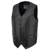 Event Leather EL1310GO Men's Classic Western Style Snap Button Black Motorcycle Riders Leather Vest