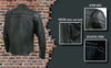 Event Leather Men's Black Sporty Scooter Crossover Motorcycle Riding Leather Jacket EL1408