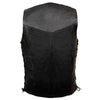 Event Leather EL5315TALL Black Motorcycle Leather Vest for Men's Tall Sizes Riding Club Adult Motorcycle Vests