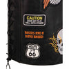 Event Leather ELM3920 Men's Black Leather Pre-Patched Bikers Vest w/ 6 Pockets - 23 Patches and Side Laces