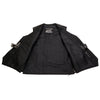 Event Leather ELM3930 Men’s Black Motorcycle Riders Leather Vest w/ 9 Patches and Adjustable Side Laces