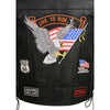 Event Leather ELM3930 Men’s Black Motorcycle Riders Leather Vest w/ 9 Patches and Adjustable Side Laces