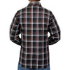 Hot Leathers FLM2008 Mens Brown Black and White Long Sleeve Flannel Shirt