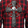 Hot Leathers FLM2112 Men's Celtic Cross Flannel Long Sleeve Shirt