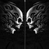 Hot Leathers GMZ4105 Men’s ‘Head Butt Skulls’ Black Hoodie with Zipper Closure