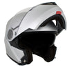 Milwaukee Helmets H7010 Flat Gray Mayday Modular Full Face Wireless Motorcycle Helmet-Stream Music-Phone Calls