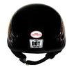 Hot Leathers HLD1028 USA Eagle Flat Black Motorcycle DOT Approved Skull Cap Half Helmet Biker