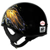 Hot Leathers HLD1028 USA Eagle Flat Black Motorcycle DOT Approved Skull Cap Half Helmet Biker
