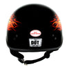 Hot Leathers HLD1006 Black Out Eagle Motorcycle DOT Approved Skull Cap Half Helmet Bikers