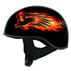 Hot Leathers HLD1006 Black Out Eagle Motorcycle DOT Approved Skull Cap Half Helmet Bikers