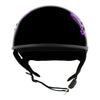 Hot Leathers HLD1007 Black Out Eagle Gloss Black Motorcycle DOT Skull Cap Half Helmet Biker