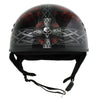 Hot Leathers HLD1008 Black Celtic Cross Motorcycle DOT Approved Skull Cap Half Helmet Biker