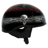 Hot Leathers HLD1008 Black Celtic Cross Motorcycle DOT Approved Skull Cap Half Helmet Biker