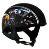 Hot Leathers HLD1023 V-Twin Eagle Flat Black Motorcycle DOT Skull Cap Half Helmet Biker