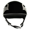 Hot Leathers HLD1036 Silver Flames Gloss Black Motorcycle DOT Approved Skull Cap Half Helmet