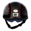 Hot Leathers HLD1037 Gloss Black Up Wing Eagle USA Advanced DOT Unisex Half Helmet w/ Drop Down Visor