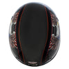 Hot Leathers HLD1037 Gloss Black Up Wing Eagle USA Advanced DOT Unisex Half Helmet w/ Drop Down Visor
