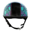 Hot Leathers HLD1041 Gloss Black Skull Bones Bolt Advanced DOT Approved Half Helmet Biker