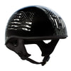 Hot Leathers HLD1043 Gloss Black Black and White Warrior Bullet Advanced DOT Skull Half Helmet