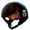 Hot Leathers HLD1044 Gloss Black Warrior Bullet Advanced DOT Skull Half Helmet Biker
