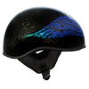 Hot Leathers HLD1045 Gloss Black 'Cross De Lis' Advanced DOT Approved Skull Half Helmet for Men and Women Biker