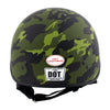 Hot Leathers HLD1049 Camo Matte Green Motorcycle Skull Cap Half Helmet DOT Approved