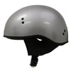 Hot Leathers HLD1050 Glossy Silver Motorcycle DOT Approved Skull Cap Half Helmet Biker