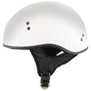 Hot Leathers HLT68 The O.G. Glossy White Motorcycle Skull Cap Half DOT Approved Helmet