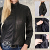 Milwaukee Leather USA MADE MLJKL5003 Women's Black Serene Clean Cut Premium Motorcycle Leather Jacket