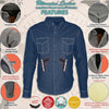 Milwaukee Leather MPM1620 Men's Black Flannel Biker Shirt w/ CE Approved Armor - Reinforced w/ Aramid Fibers