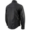 Milwaukee Leather LKM1600 Men's Black Lightweight Casual Biker Style Leather Shirt