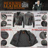 Milwaukee Leather LKM1703 Men's Classic Black Premium Leather Motorcycle Biker Rider Jacket