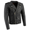 Milwaukee Leather Men's The Legend Classic Brando Black Premium Leather Motorcycle Jacket - LKM1781