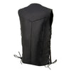 Milwaukee Leather LKY3860 Youth Size Black Leather Motorcycle Riders Vest w/ Side Lace