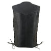 Milwaukee Leather LKY3860 Youth Size Black Leather Motorcycle Riders Vest w/ Side Lace