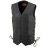 Milwaukee Leather LKY3860 Youth Size Black Leather Motorcycle Riders Vest w/ Side Lace