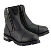 Milwaukee Leather Women's Black Premium Leather Double Sided Zipper Motorcycle Riding Boots MBL202