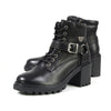 Milwaukee Leather MBL9316 Women's Black Leather Lace-Up Motorcycle Biker Riding Boot with Harness Ring