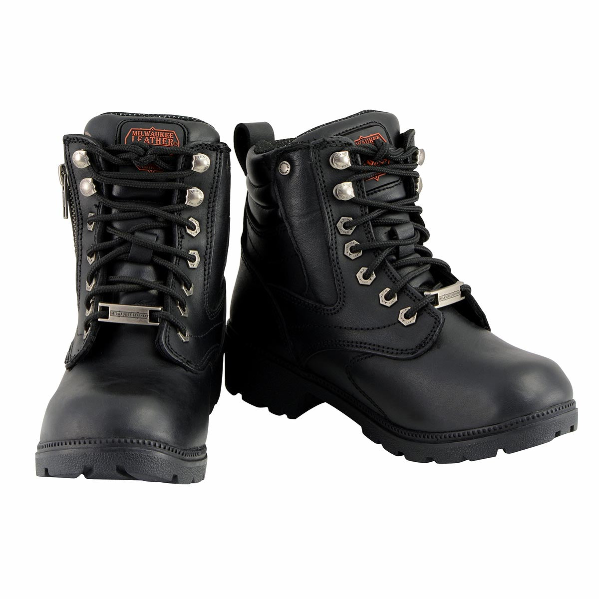 Milwaukee Leather MBL9321WP Women's Black Waterproof Lace-Up