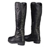 Milwaukee Leather MBL9371 Women's Black 18-Inch Leather Studded and Riveted Western Style Motorcycle Boots