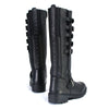 Milwaukee Leather MBL9395 Women's Black Leather 17-Inch Side Strap Riding Motorcycle Boots with Side Zipper