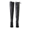 Milwaukee Leather MBL9421 Women's Black Lace-Up Knee-High Fashion Casual Boots with Open Toe