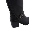 Milwaukee Leather MBL9427 Women's Black Tall Fashion Casual Boots with Back End Lacing