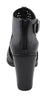 Milwaukee Leather MBL9453 Women's Black Mesh Open-Toe Platform Fashion Casual Heeled Sandals with Buckle Strap