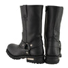 Milwaukee Leather Men’s Classic Harness 11-Inch Motorcycle Boots – Premium Cowhide, Wide-Width Sizes MBM131W