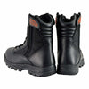 Milwaukee Leather Men's 9-Inch Black Leather Lace-Up Tactical Motorcycle Boots w/ Side Zipper MBM9110